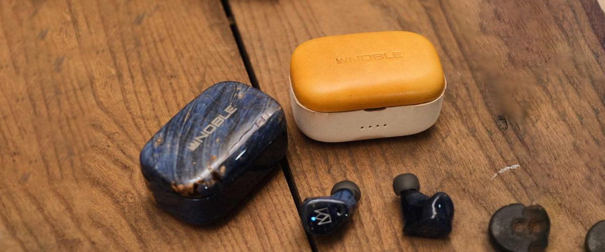 Custom Personalized Genuine Leather Wireless Earbuds Protective Case for Noble FoKus Prestige - scenario