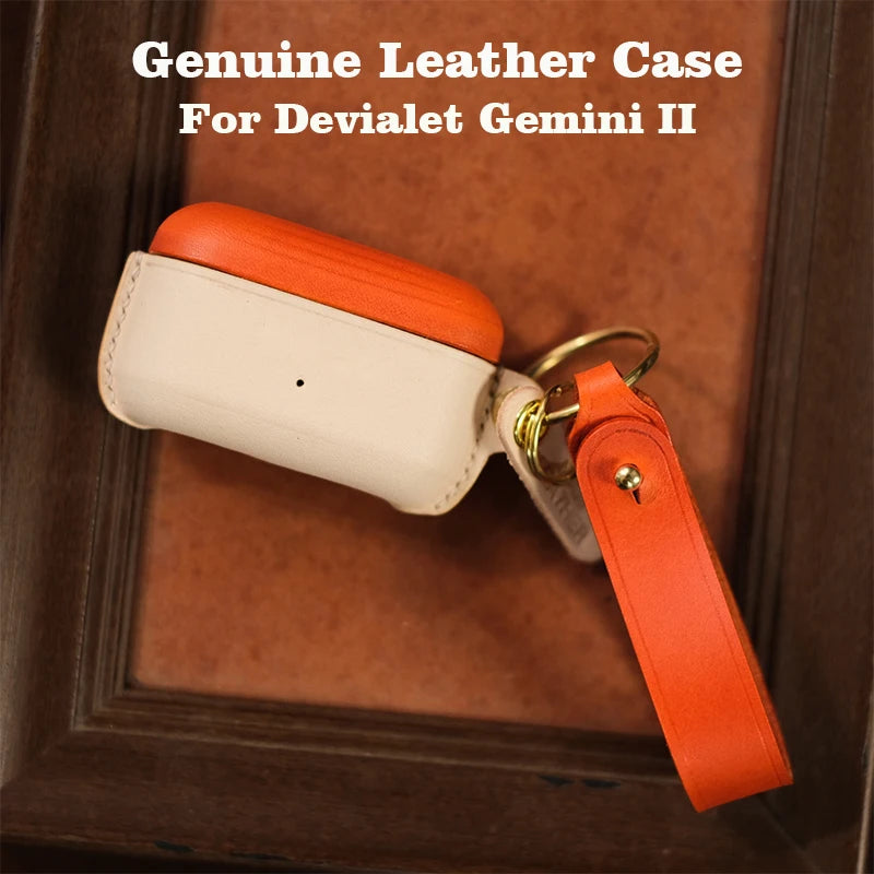Handmade Genuine Leather Bluetooth Earphone Case for Devialet Handmade Genuine Leather Bluetooth Earphone Case for Devialet