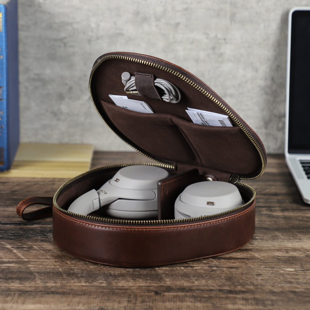 手作りの本革ケースでBowers & Wilkins Pi8またはPi6イヤホンを