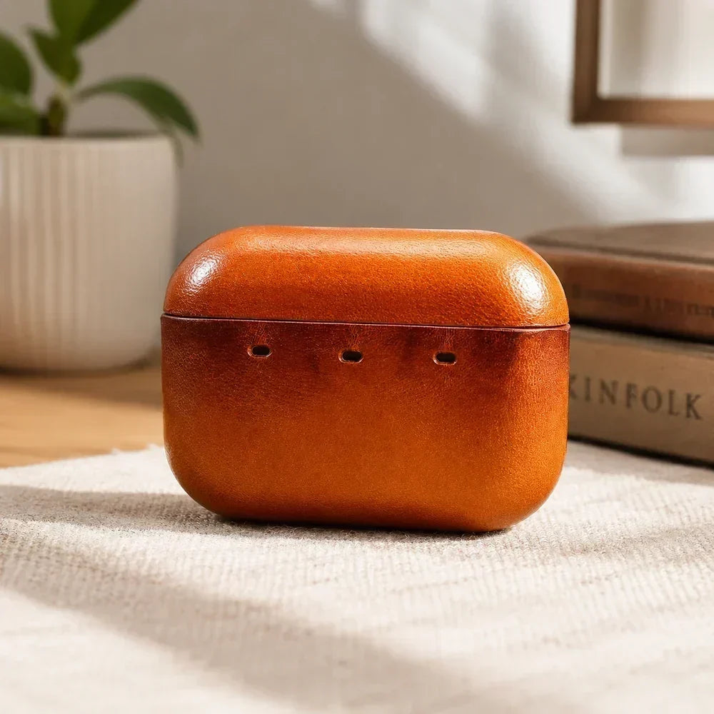 Handcrafted genuine leather case for Master &amp; Dynamic MW09 wireless earbuds