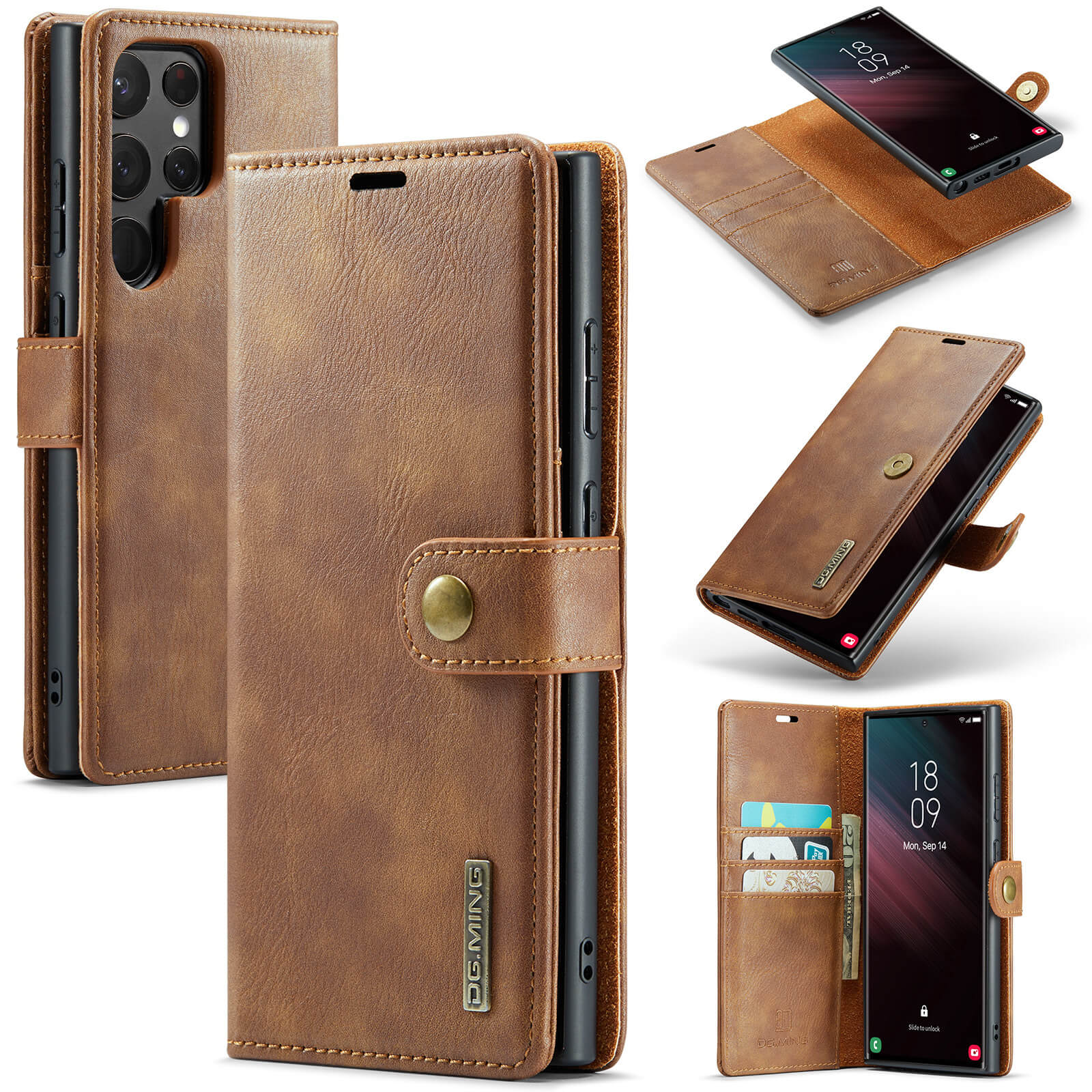 Samsung Galaxy S23 Ultra/ Plus Detachable Magnetic Closure Wallet Case_appearance