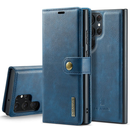 Samsung Galaxy S23 Ultra/ Plus Detachable Magnetic Closure Wallet Case_navy blue