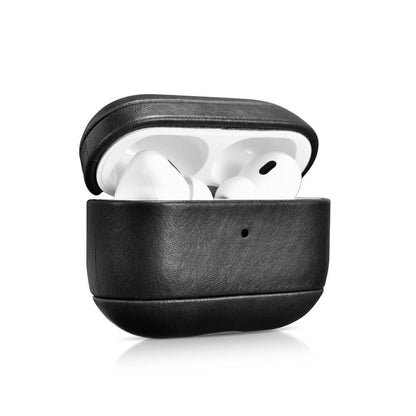Apple AirPods Pro 2nd (2022) Genuine Leather Case_black open display