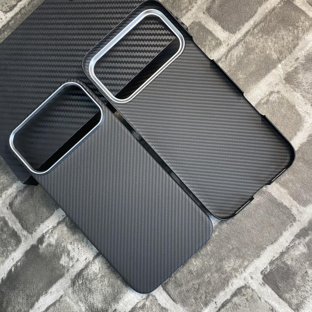 600D real aramid fiber Kevlar back cover case for iPhone 17 Pro Max /Air with carbon fiber pattern with metal frame in camera cutout