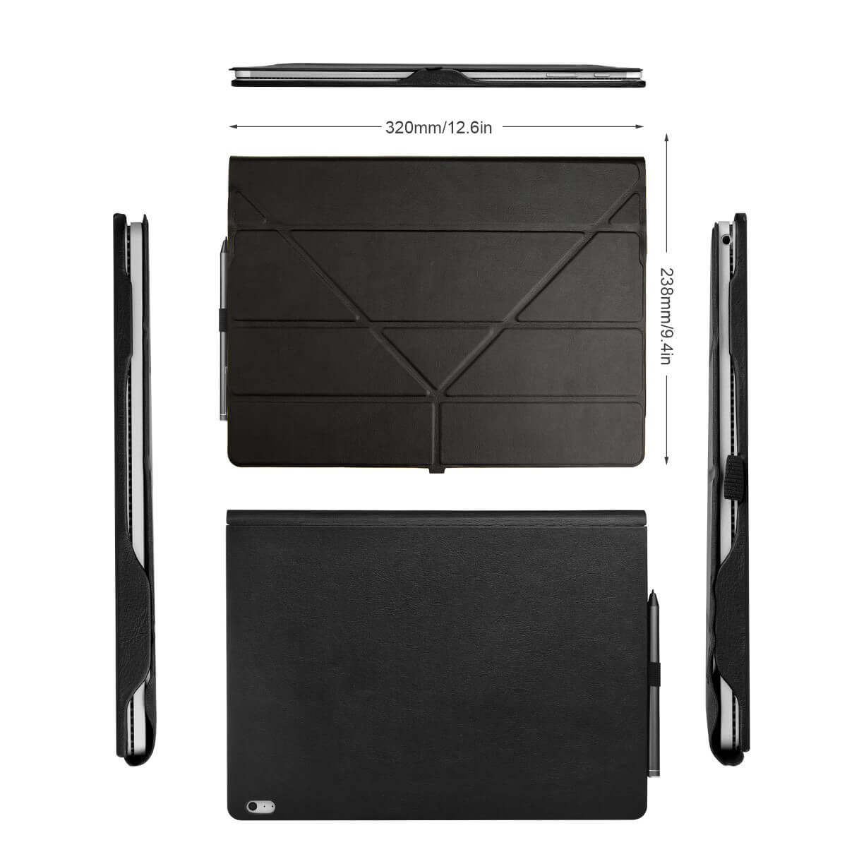 Microsoft Surface Book 3 13.5-inch foldable flip leather case_Surface Book 3 13,5-Zoll faltbare Ledertasche_size instruction