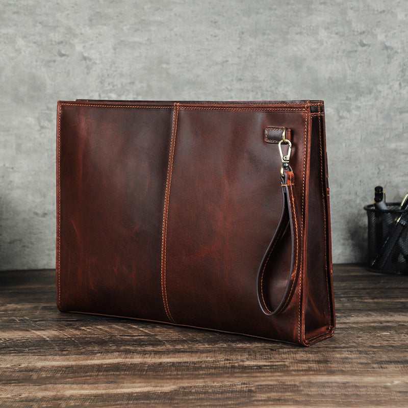 Vintage Genuine Leather Versatile Laptop Handbag with Compartments for Apple MacBook Pro / Air 15"