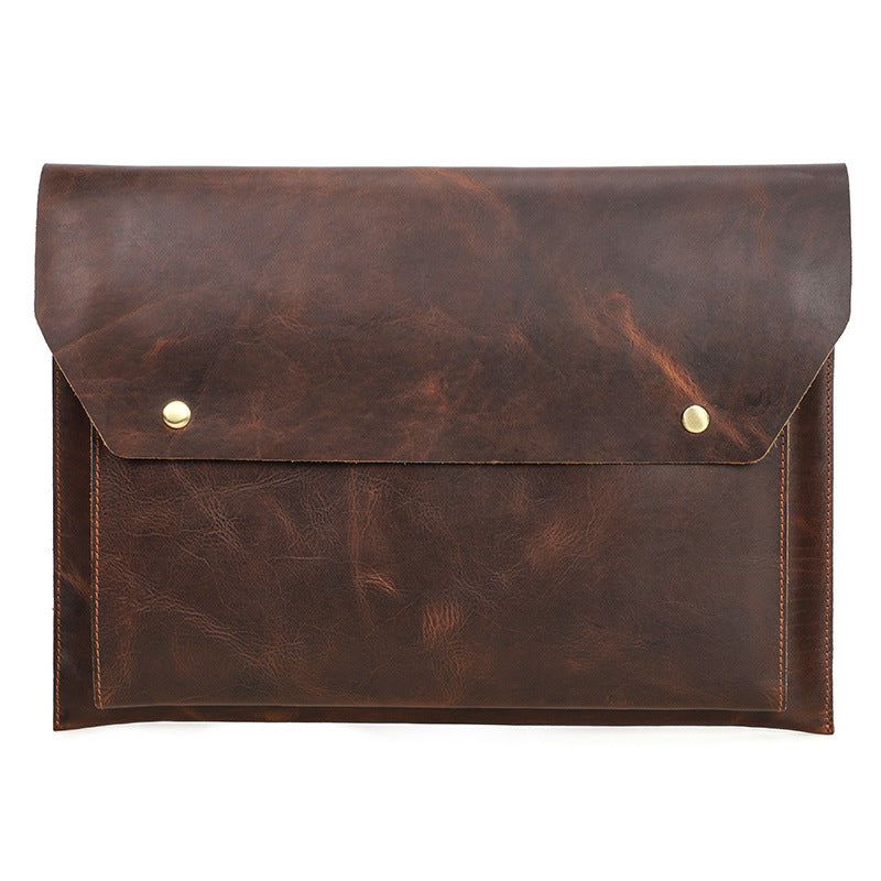 Vintage Genuine Leather Versatile Laptop Sleeve Case for Apple iPad / MacBook Pro 14.2"/ 13.3"