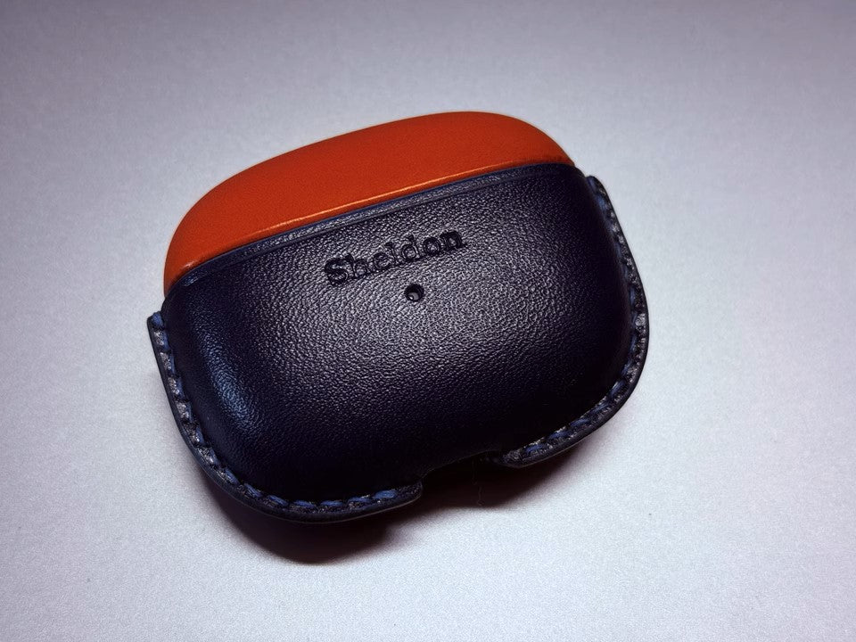 Genuine Leather Wireless Earbuds Case for Bowers & Wilkins Pi8 Pi6_customer review image_customer personalized engraved text display