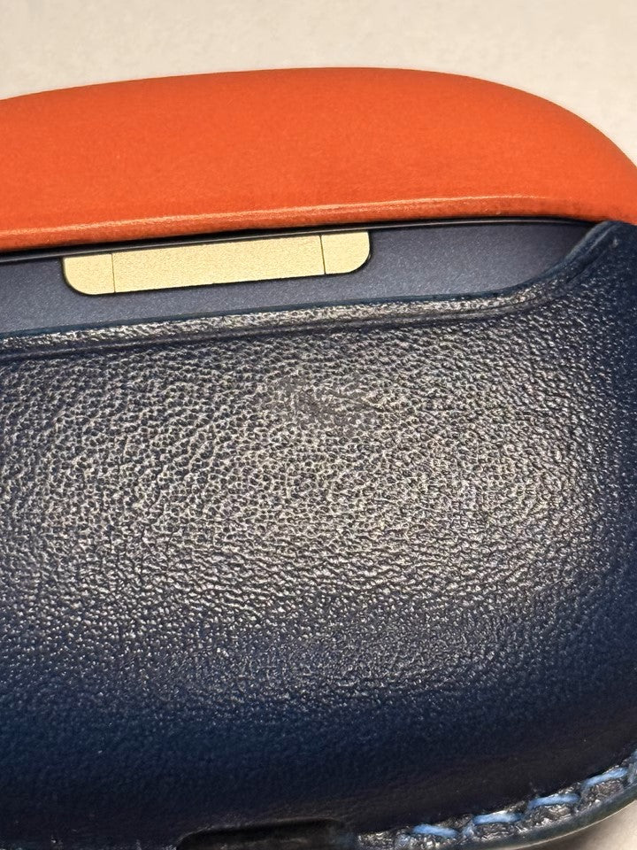 Genuine Leather Wireless Earbuds Case for Bowers & Wilkins Pi8 Pi6_customer review image_b with leather strap_back image