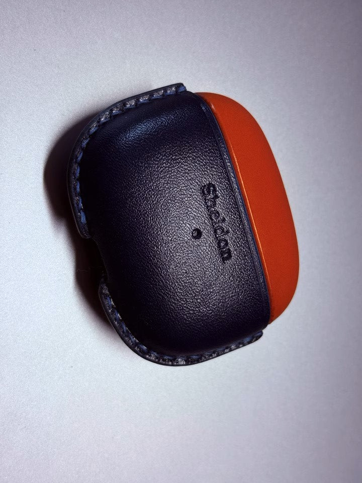 Genuine Leather Wireless Earbuds Case for Bowers & Wilkins Pi8 Pi6_customer review image_customer personalized engraved text show