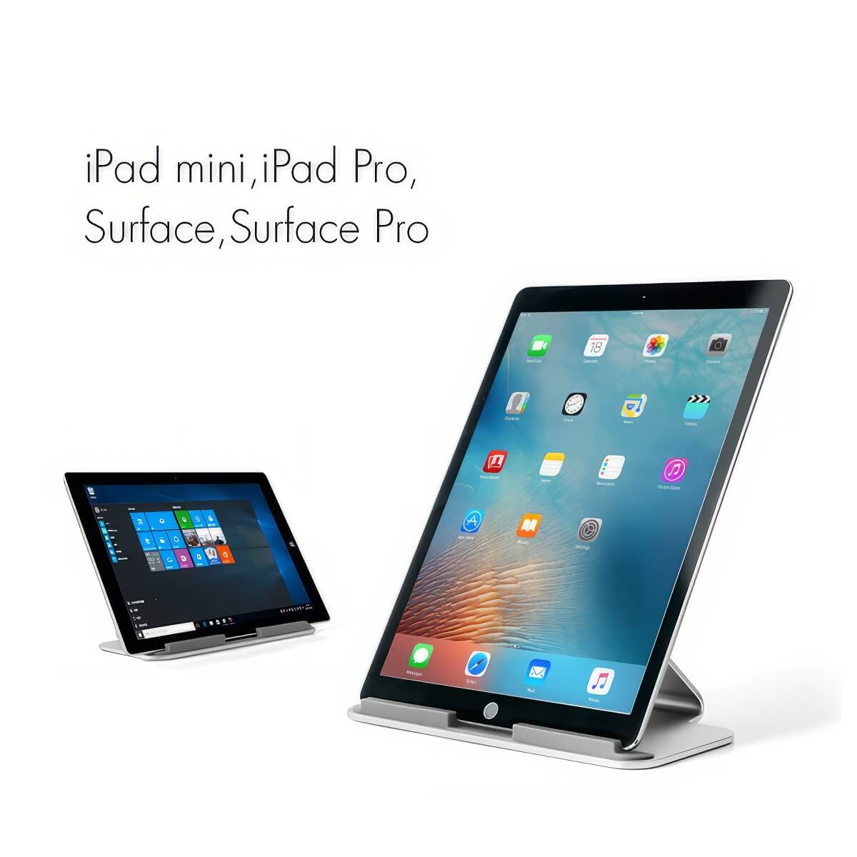 Aluminum Desktop Dock Stand for iPad Air 5 4 10.9 Pro 11/ 12.9/ Surface Pro 9 / 8_detail image_compatible model