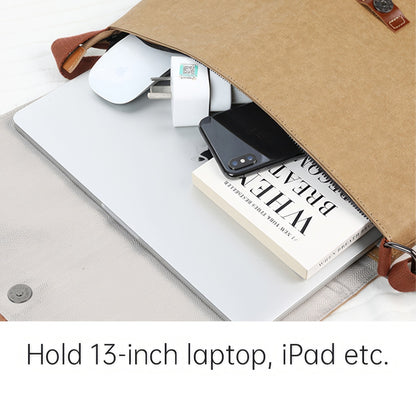 Washable Paper 13-inch Laptop Messenger Shoulder Bag