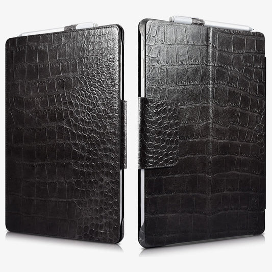 MS Surface Pro 7/6/ 4/ 2017 Crocodile/ Alligator Pattern Genuine Leather Flip Case