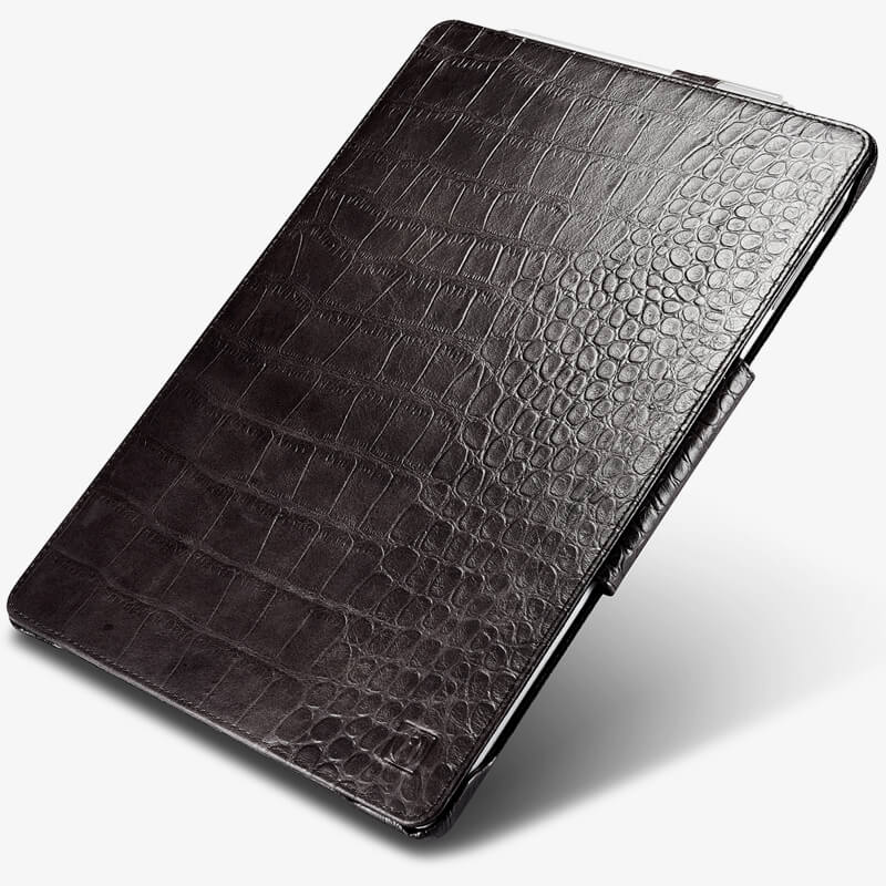 MS Surface Pro 7/6/ 4/ 2017 Crocodile/ Alligator Pattern Genuine Leather Flip Case