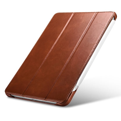 iPad Pro 11"/12.9" 2022/ 2021 2020 Vintage Genuine Leather Folio Flip Tri-fold Stand Case Cover