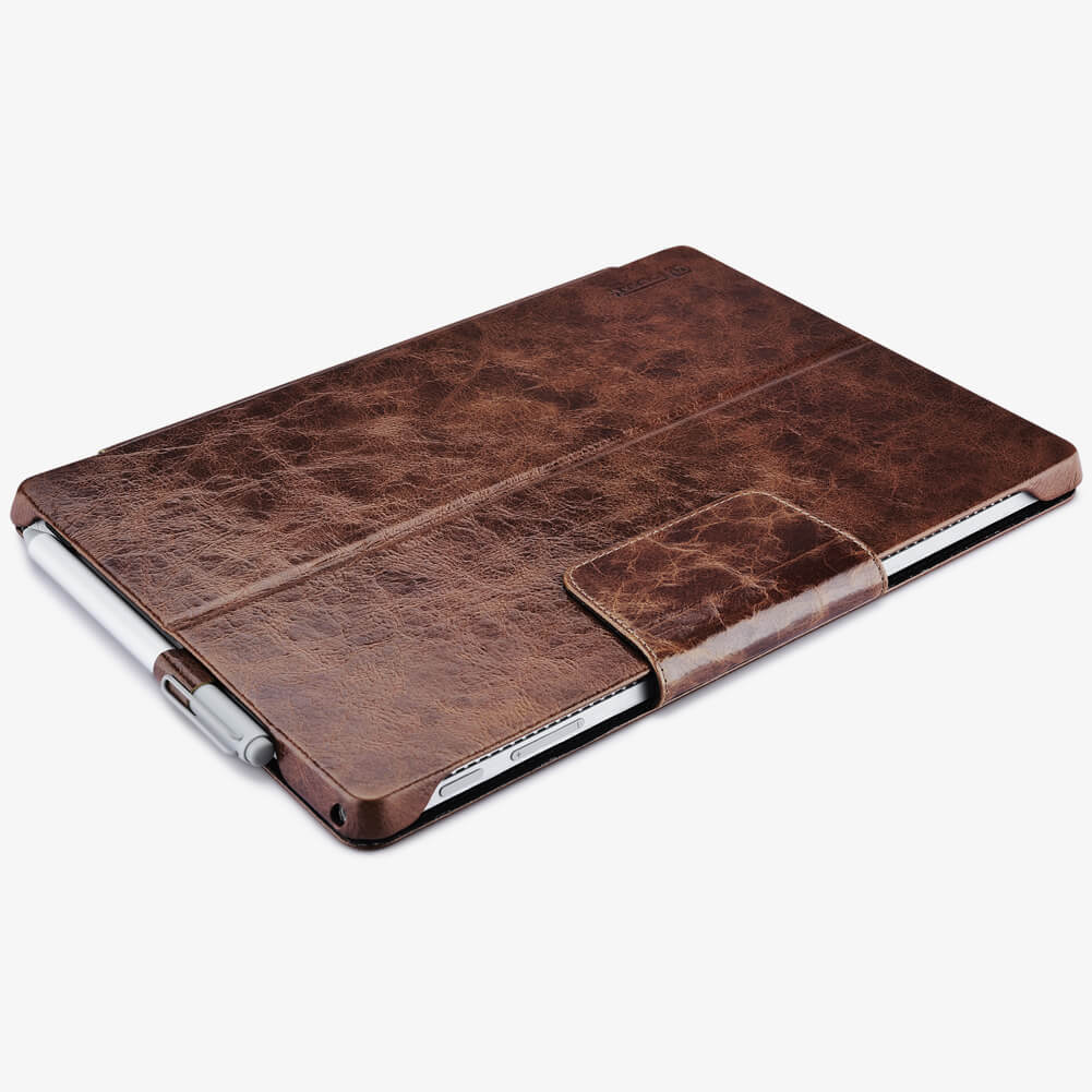 oil wax leather case for surface pro 6 - brown - tile image