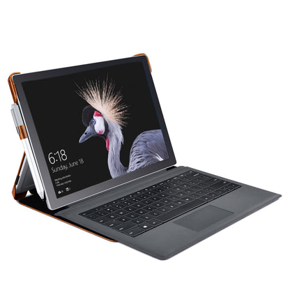 oil wax leather case for surface pro 6 - front image