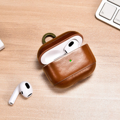 Apple AirPods (3rd Generation) Leather Case with Anti-loss Metal Hook