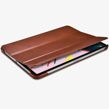 iPad Pro 11/ 12.9-inch 2018 Vintage Genuine Leather Folio Flip Case with Kickstand