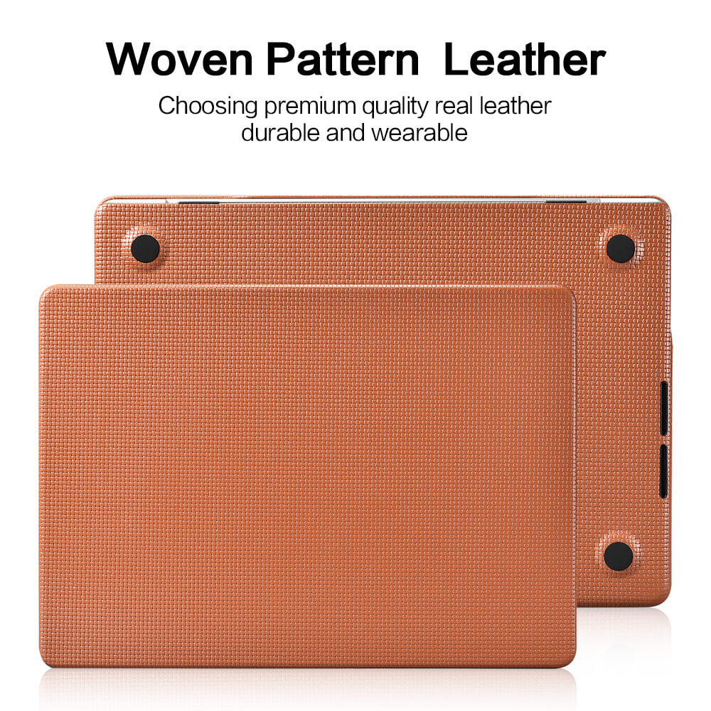 Brocade Genuine Leather Two-piece Cover Case for Apple MacBook Pro M1 14" A2442 /16.2" A2485 A2779/ A2780